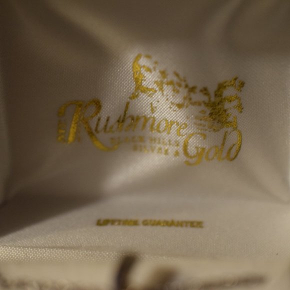 Vintage Sterling 12k. Black Hills Gold Pink CZ Necklace and Ring. Size 7 - Picture 13 of 14